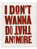 Don't Wanna POSTER