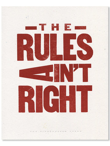 Rules Ain't Right POSTER