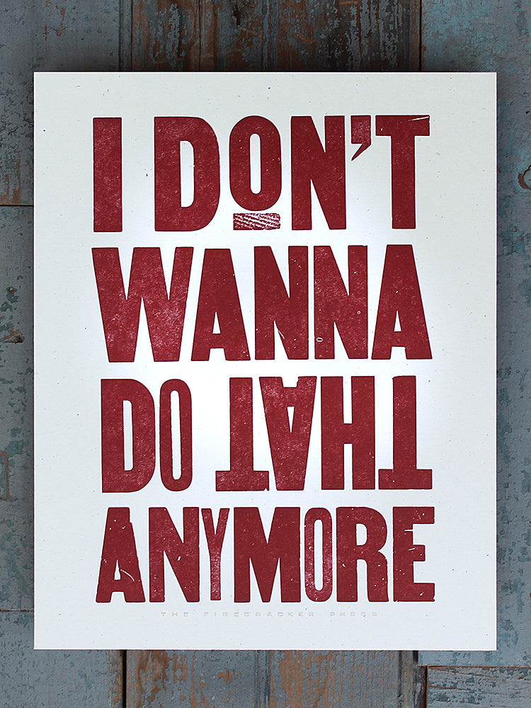 Don't Wanna POSTER