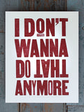 Don't Wanna POSTER