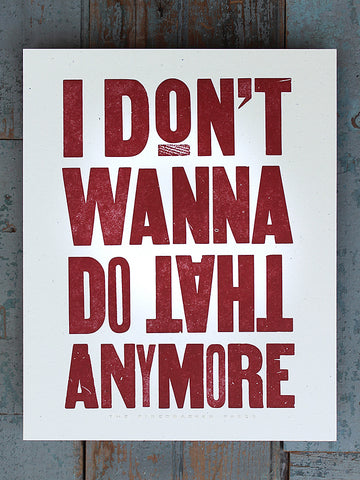 Don't Wanna POSTER