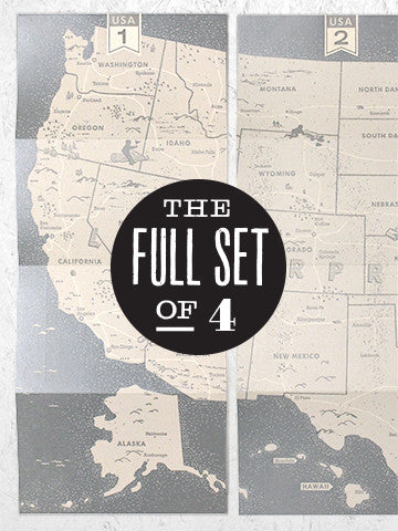 LETTERPRESS TRAIL - SET OF 4