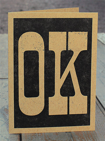 Ok First Part Card OK Card – The Firecracker Press